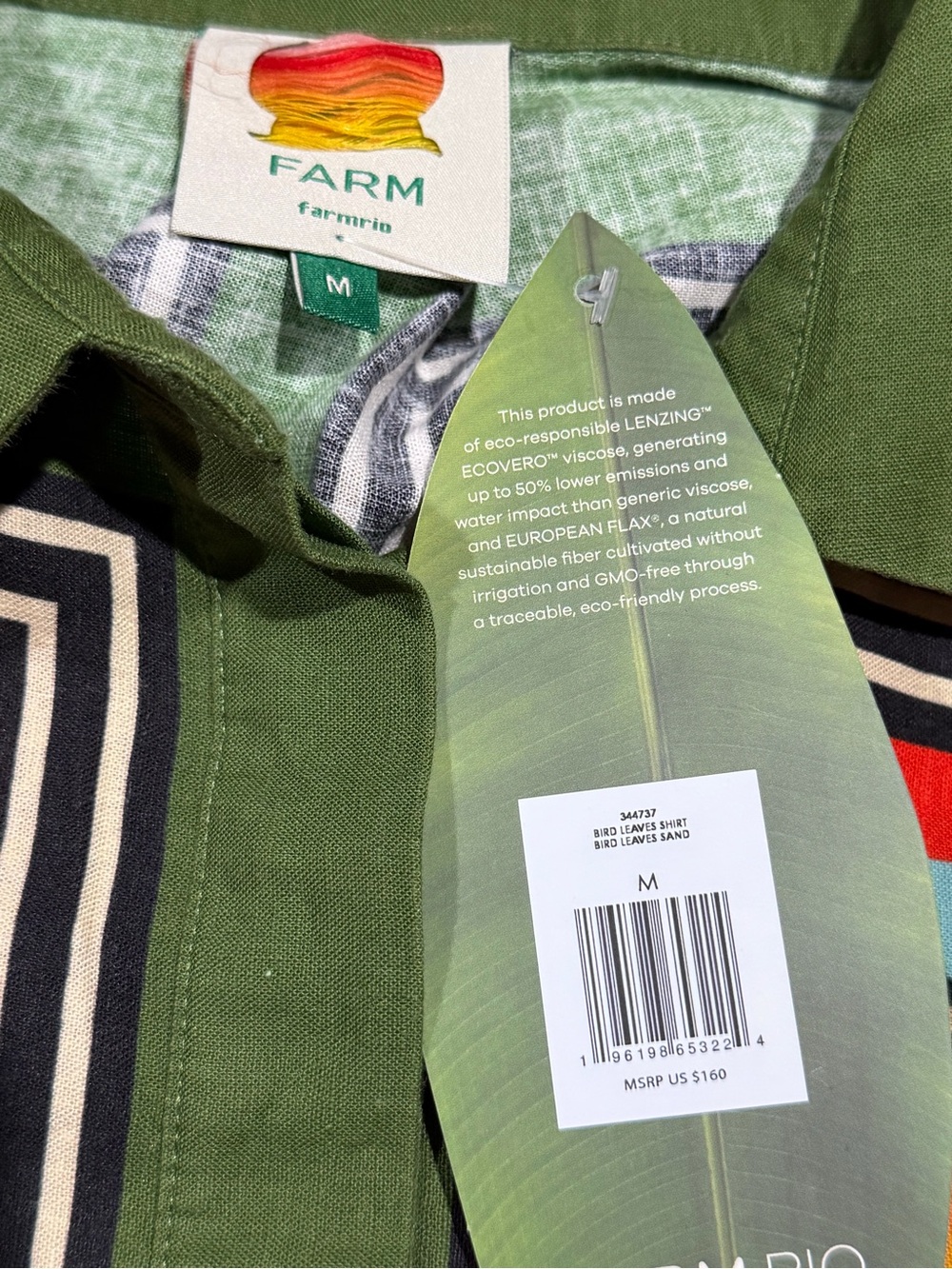 Farm Rio Bird Leaves Shirt. Shorts also available for sale in Size Small. - Picture 12 of 12